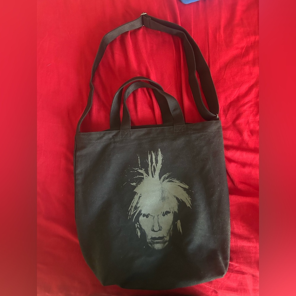 KAWS + Warhol Black Tote Bag